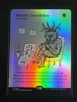 MTG Secret Lair Encyclopedia of Magic the Gathering FOIL Demonic Consultation SP - Image 1 of 2