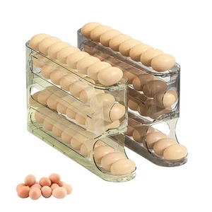 2PCS Stackable Refrigerator Egg Holder - 44 Count Durable Plastic Organizer, ... - Picture 1 of 8