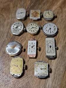 11 VINTAGE LADIES WRIST WATCH MOVEMENTS 17 JEWELS UNTESTED LOT 6 - Picture 1 of 12