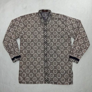 Dudi Mulia Batik Ethnic Bohemian Shirt Mens XL Indonesia Vacation Resort Wear - Picture 1 of 16