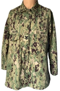 US Navy AOR 2 Blouse Maternity Navy Working Uniform Type III X Large Regular - Picture 1 of 9