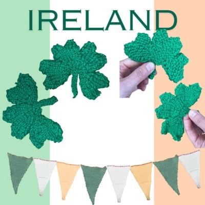  SHAMROCK & BUNTING  Set Of 2  knitting  patterns - Image 1 of 3