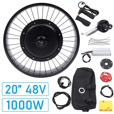 20" 48V 1000W E-Bike Electric Bicycle Motor Conversion Kit Fat Tire Front Wheel - Image 1 of 4