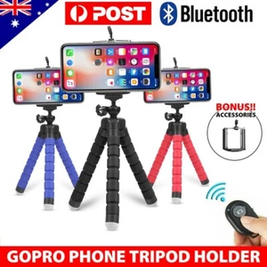 Flexible Octopus Tripod Mobile Phone Holder Stand Selfie Stick Remote Bluetooth - Picture 1 of 15