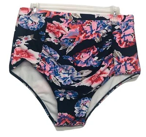 PZZ Beach Damen Sportliche Bikinihose Hohe Taille Blumen Badeanzug Beachwear - Bild 1 von 6