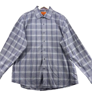 Tallia Men's Size XL Purple Check Cotton Long Sleeve Casual Shirt - Picture 1 of 9