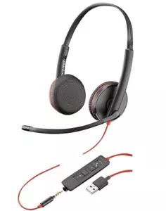 Plantronics Blackwire C3225 Stereo Headset 209747-201 USB-A connect PC /Mobile - Picture 1 of 3