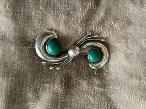 SALE Vintage Mexican Sterling Swirl Brooch - Picture 1 of 3