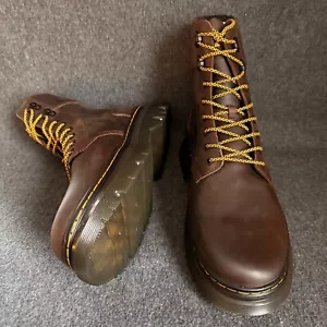 Dr Martens Tarik Stiefel Boot Plateau Dark Brown EU 48 UK 13 Leder Crazy Horse - Bild 1 von 6
