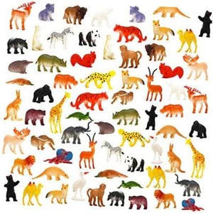 Animal Toy, 64 Pack Mini Wild Plastic Animals Models Toys Kit, Jungle - Picture 1 of 8