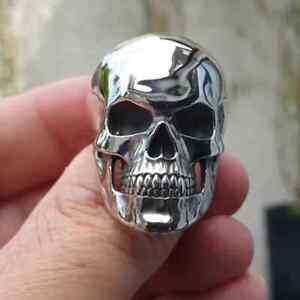 Stainless Steel Ring Solid Skull Skull Gothic Biker Metal US Sizes: 9, 10, 13