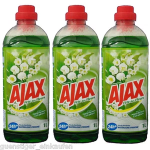 3x 1L Liter AJAX Allzweckreiniger Frühlingsblumen Turbo Kraft Flüssigreiniger - Bild 1 von 1
