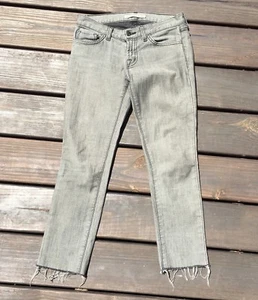 J Brand Womens Jeans 25 Cropped Gray-Green Stretch Cotton Cut-Off Hem - Picture 1 of 7