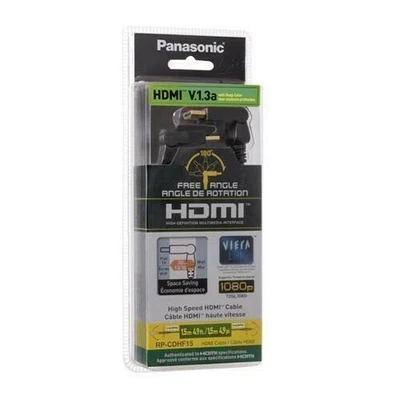 Two Panasonic RP-CDHF15 4.9 ft 180° Free Angle High Speed HDMI 1080P Cable - Image 1 of 2