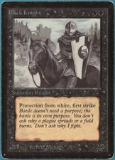 Black Knight Beta HEAVILY PLD Black Uncommon MAGIC CARD (ID# 220449) ABUGames