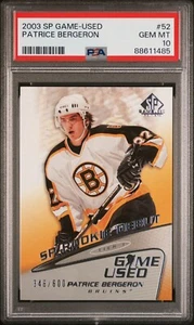 PSA 10 Gem Mint PATRICE BERGERON 2003/04 SP Game Used ROOKIE CARD BRUINS FHOF! - Picture 1 of 1