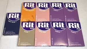 Lot of 9 Rit Dye ~ All Purpose Concentrated Powder Tint Original - Picture 1 of 2