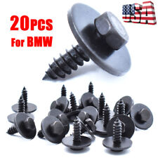 20X For BMW Car Body Fender Bumper Retainer Clip Screw Hex Head Washer Set Metal