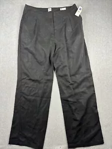 Gap Pants Womens 16L Black Wide Leg Softsuit Trouser Tencel Pleated Boho NWT $89 - Picture 1 of 9