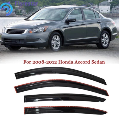 Protector de lluvia para visera de ventilación de ventana para Honda Accord 2008-2012 sedán de 4 puertas 4 piezas Foto 1 de 4