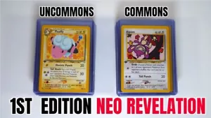 Pokemon COMPLETE 1st Edition Neo Revelation Common/Uncommon Set (28-64) NM - Picture 1 of 3