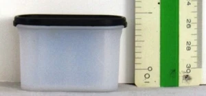 NEU Tupperware GADGET Magnet MODULAR MATES OVAL Behälter TRANSPARENT m. schwarzem Deckel - Bild 1 von 3