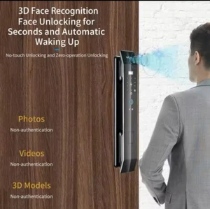 Electronic 3D Face Smart Door Lock/Real-time Intercom/Fingerprint Password NEW - Picture 1 of 22