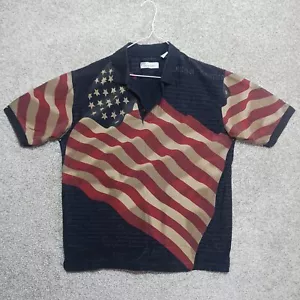 American Summer Clothing Company Polo Mens L Patriotic USA Flag July 4th - Picture 1 of 14