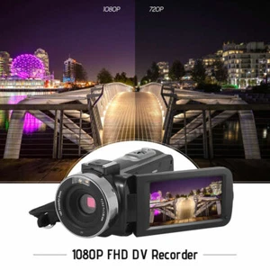 1080P FHD Digital Video Camera Camcorder, 30MP Camera 16X DIgital Zoom + Remote - Picture 1 of 9