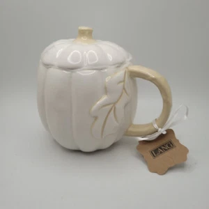 Lang By Design Kürbis Kaffeebecher mit Deckel Neu Teetasse Herbst Halloween 3 D - Bild 1 von 5