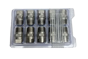 Lot Of 10, Spraying Systems H1/4U-SS9510 Stainless Steel Flat Fan VeeJet Nozzle - Picture 1 of 5