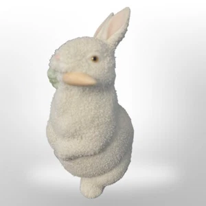 Conejito de nieve de Pascua Dept 56 1996 vintage con zanahoria 5" blanco texturizado - Imagen 1 de 7