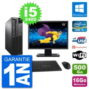 PC LENOVO M91p SFF Bildschirm 19 " Intel i5-2400 RAM 16Go Disc 500Go Windows 10 - Bild 1 von 3