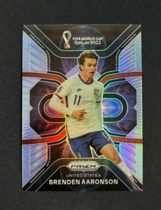Copa Mundial Panini Prizm 2022 Brenden Aaronson Phenomenon Silver #33 EE. UU. - Imagen 1 de 2