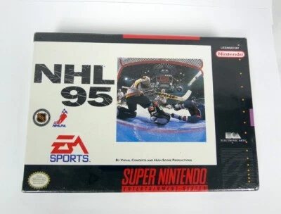RARE Factory Sealed Super Nintendo SNES NHL 95 Video Game Hockey Season NIB - Image 1 of 4