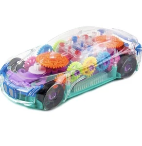 Durable Toy with Music and LED Lights Electric Transparent Race Car Toys - Picture 1 of 3