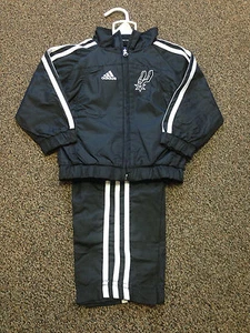 *TODDLER NWT NBA SAN ANTONIO SPURS WIND BREAKER JACKET / PANTS SET ADIDAS* - Picture 1 of 6