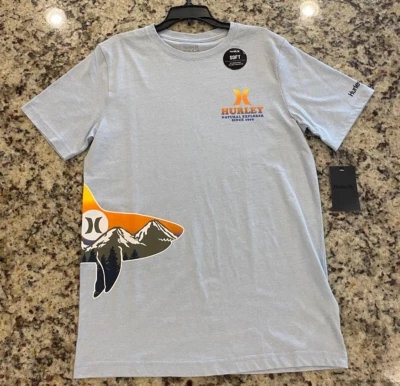 HURLEY Boys Natural Explorer Graphic Short Sleeve T - Shirt (Youth X-Large) NEW! - Image 1 of 4