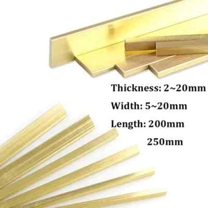 Brass Flat Bar Thicknesses 2mm 4mm 5mm 6mm 8mm 10mm 12mm 15mm 20mm - Picture 1 of 7