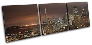 San Francisco Skyline City TREBLE Leinwand Wand Kunst Bild drucken - Bild 1 von 1
