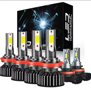 For 2007-2018 Nissan Altima Combo LED Headlight High Low + Fog light bulbs Kit - Picture 1 of 22