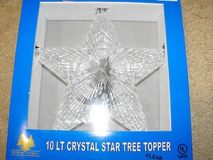 10 Lichterstern Baumspitze 8,5" Prismeneffekt klare Lichter 125V - Bild 1 von 2