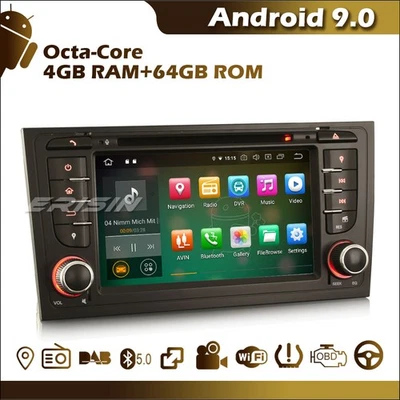 Android 9.0 for Audi A6 S6 Autoradio DVD Radio DAB+ BT 5.0 OBD TPMS WiFi DVR SD - Bild 1 von 4