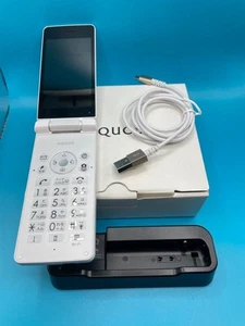 SHARP AQUOS Keitai 3 805SH/806SH Android Flip Phone White Unlocked From Japan - Picture 1 of 21