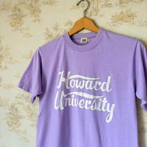 Vintage 70s 80s Howard University purple HBCU collegiate tee M - Bild 1 von 8