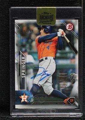2017 Topps Archives All-Star Signature Edition Buybacks /99 George Springer Auto - Image 1 of 2