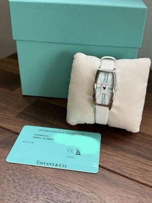 Tiffany & Co. GEMEA T7029 Women's Quartz Tonneau Silver 21.6mm Analog - Image 1 of 4