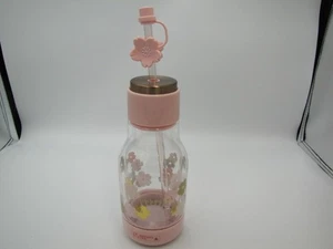 Bicchiere tazza vetro Starbucks 2021 Cina rosa Sakura fiori di ciliegio topper 10 oz - Foto 1 di 9