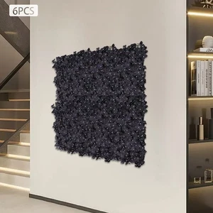 6*Panel de pared de flores artificiales telón de fondo de pared floral decoración de lugar de boda 23*15" - Imagen 1 de 14