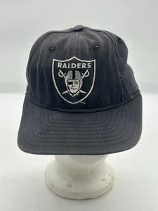Vintage Oakland Raiders Hat Mens Fitted Black 7 1/4” American Needle Embroidered - Picture 1 of 10